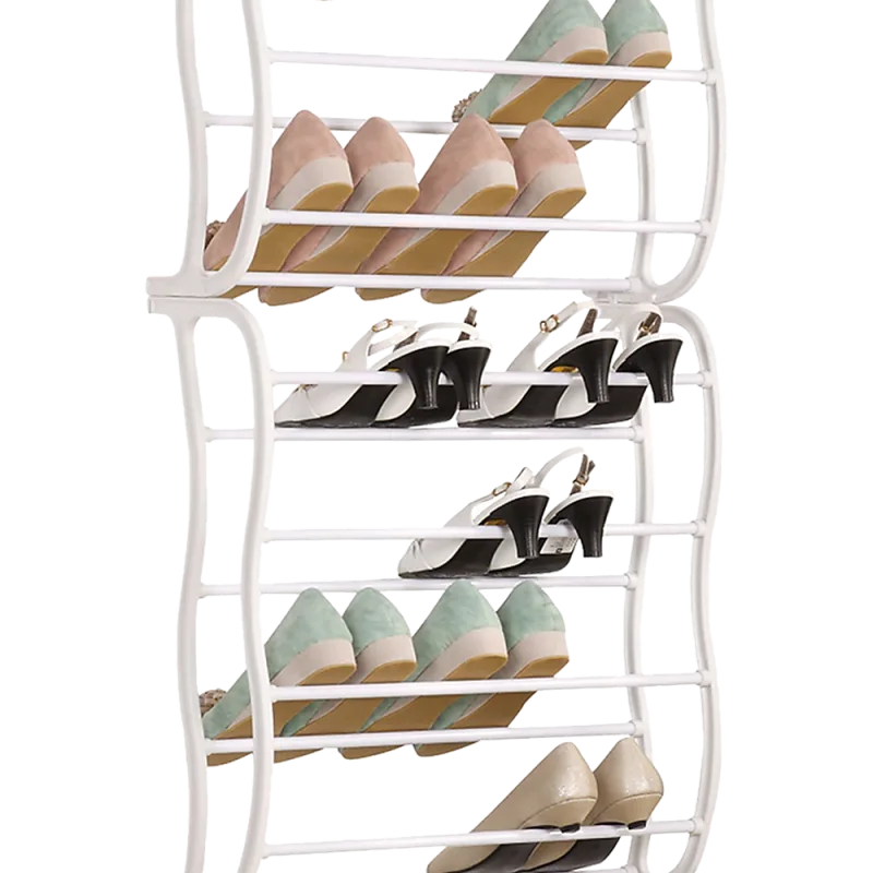 36 Pair Shoe Holder Organiser Over The Door Hanging Shelf Rack Storage Hook