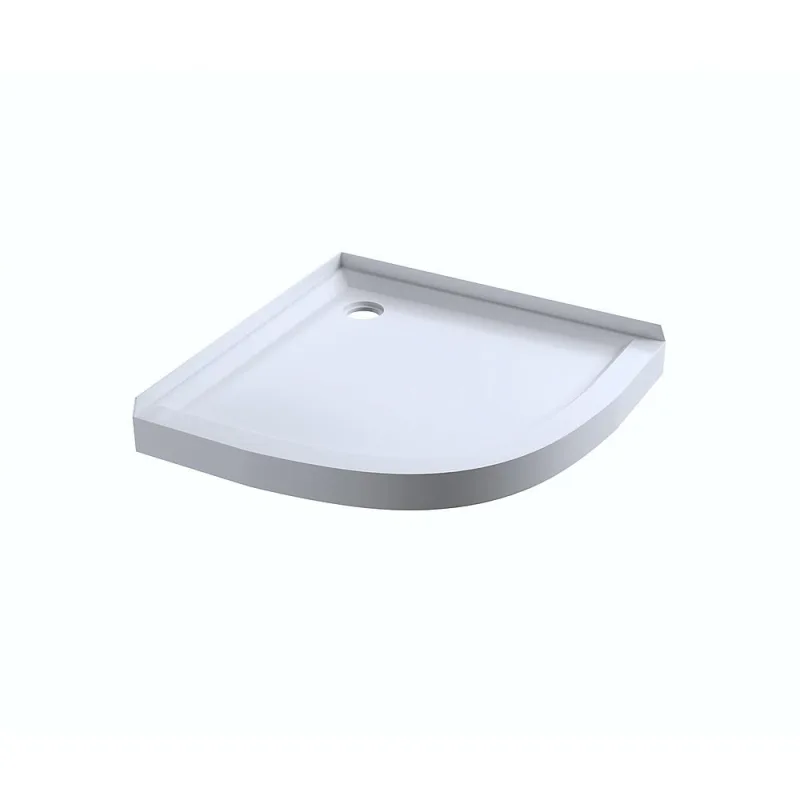 100 x 100cm Rounded Sliding 6mm Curved Shower Screen with Base in Chrome
