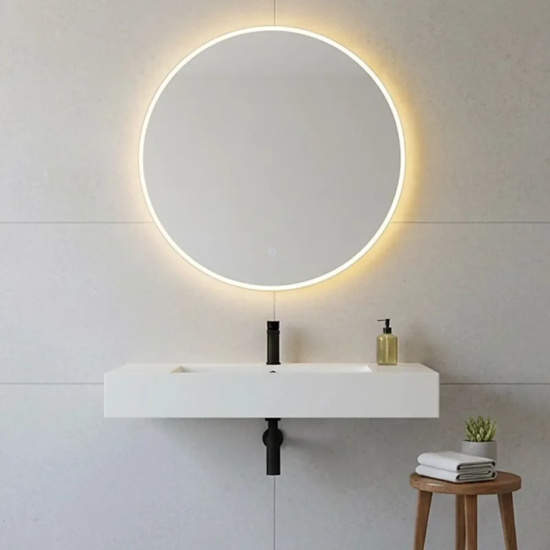 50cm LED Wall Mirror Bathroom Mirrors Light Decor Round