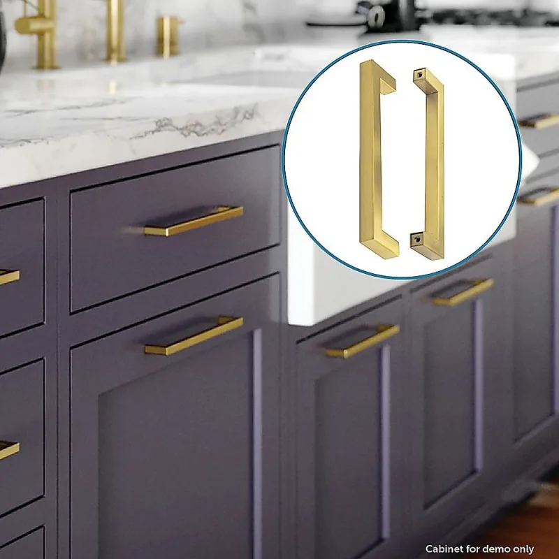 15x Brushed Brass Drawer Pulls Kitchen Cabinet Handles - Gold Finish 256mm 15x Brushed Brass Drawer Pulls Kitchen Cabinet Handles - Gold Finish 256mm