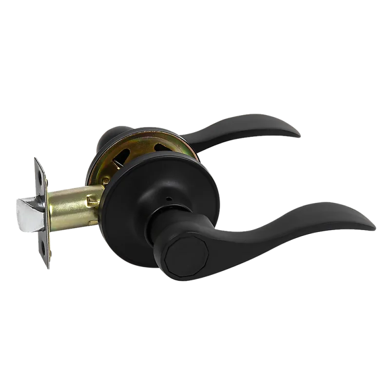Door Handle Set Lever Passage Function Black