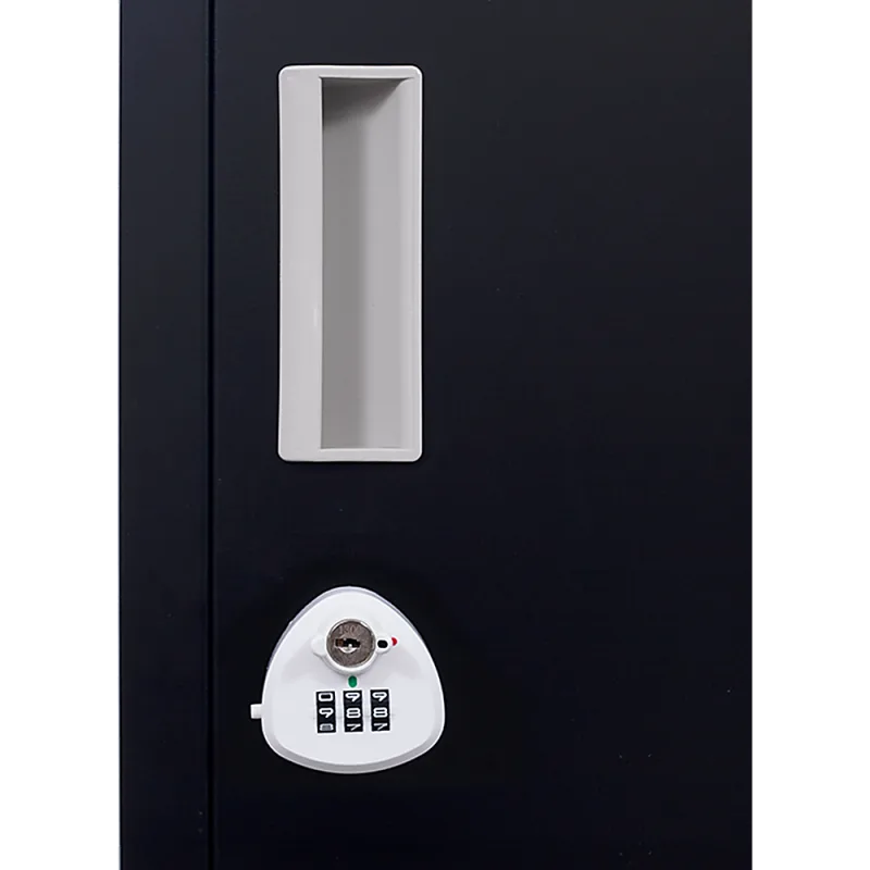 12-Door Steel Locker – Black, 3-Digit Combination Lock
