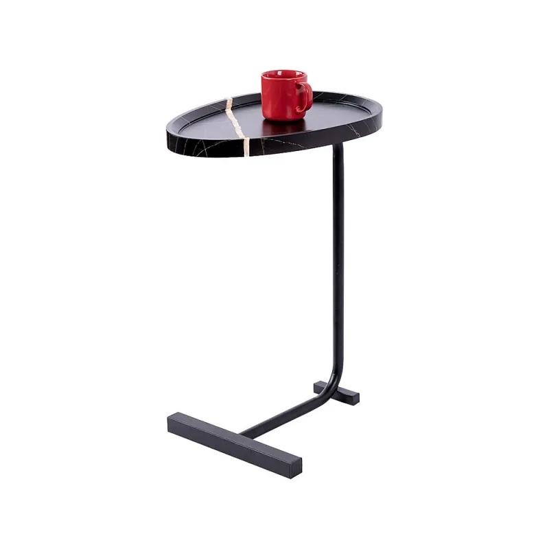 Side Table for Living Room End Coffee Table – Egg-Shaped Top