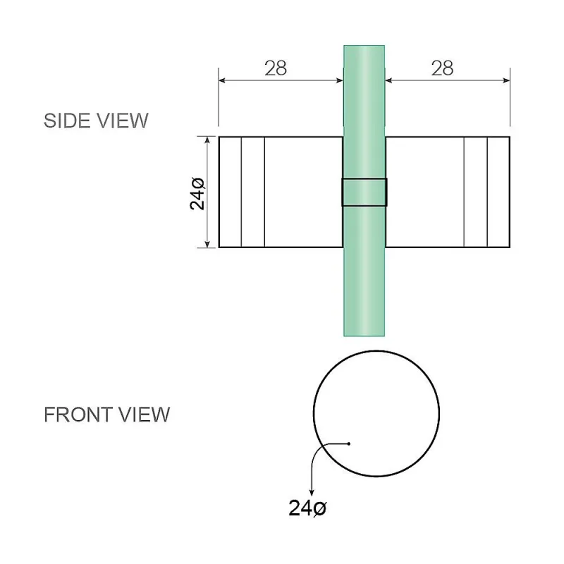 120cm Wall-to-Wall Frameless Shower Screen F-Brackets with SS Hinges & Round Knob Handle – Nickel