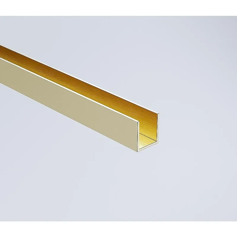 110x110cm Corner Frameless Shower Screen Wall Channel with Brass Hinges & Square Knob Handle – Gold