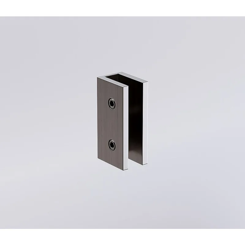 110x120cm Double Door Corner Shower Screen U-Brackets, SS Hinges & Square Knob Handle – Gunmetal