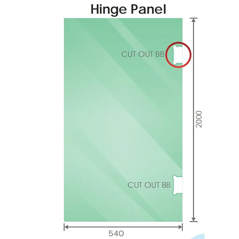 120x120cm Double Door Corner Shower Screen U-Brackets, Brass Hinges & Square Double Pull Handle – Black