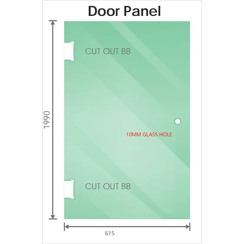 100cm Frameless Diamond Shower Screen U-Brackets, Brass Hinges & Square Knob Handle – Chrome