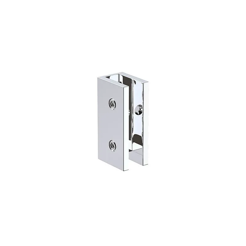 100cm Frameless Diamond Shower Screen U-Brackets, Brass Hinges & Square Knob Handle – Chrome