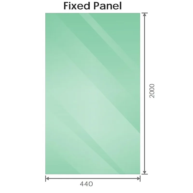 90cm Frameless Diamond Shower Screen U-Brackets with Durable Brass Hinges – Chrome