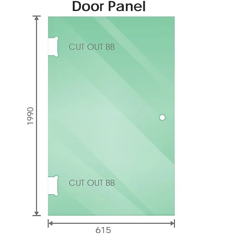 100cm Frameless Diamond Shower Screen with Channels and Brass Hinges – Chrome