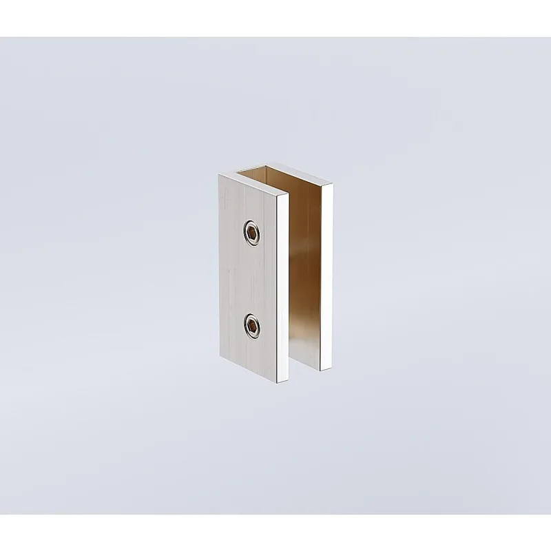 120x70cm Corner Frameless Shower Screen U-Brackets and Floor U-Bracket with SS Hinges for Contemporary Bathrooms – Nickel