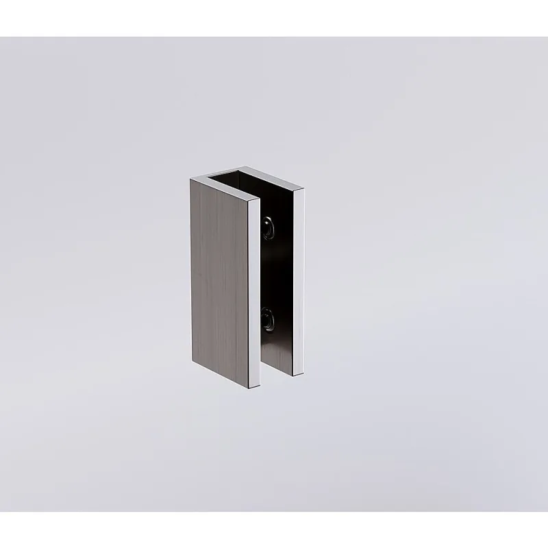 110x110cm Double Door Corner Shower U-Brackets with SS Hinges for Contemporary Bathrooms – Gunmetal