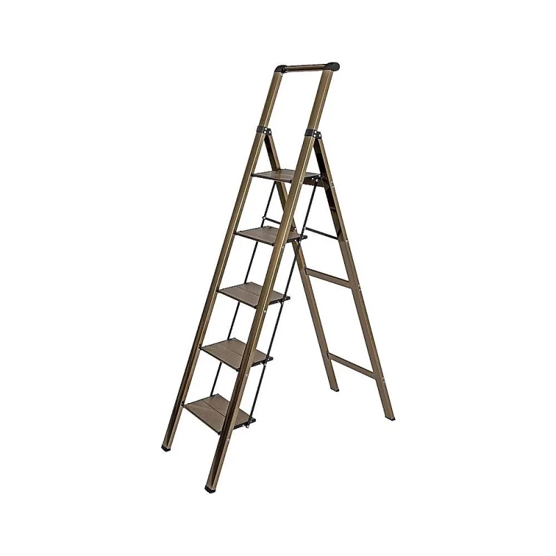 5 Step Ladder – Foldable Lightweight Aluminium with Anti-Slip Pedals