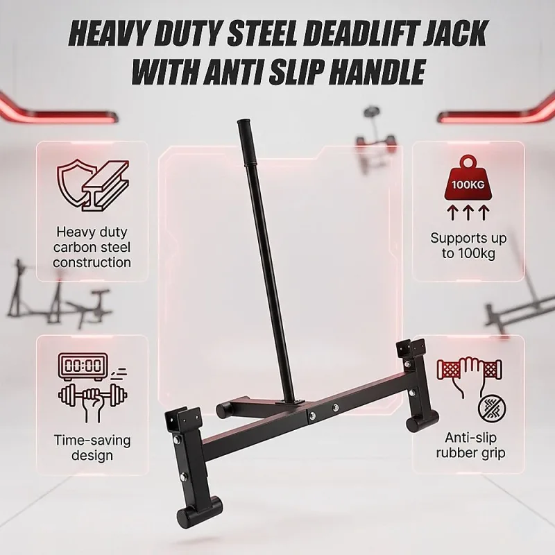 Heavy Duty Steel Deadlift Jack with Anti Slip Handle
