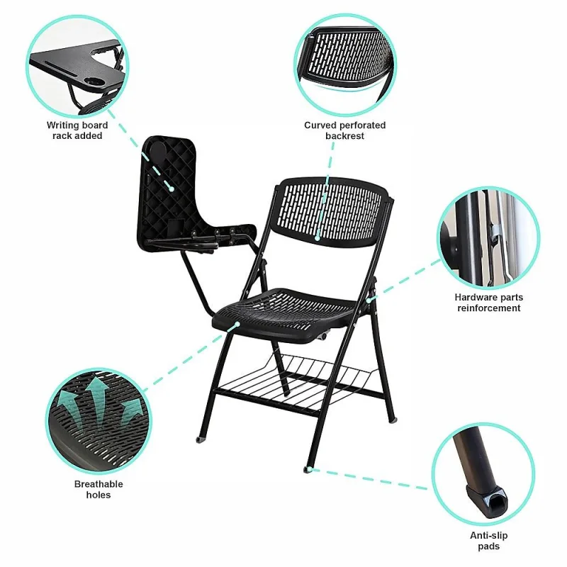 3pc Folding Lecture Chair with Table Top Training