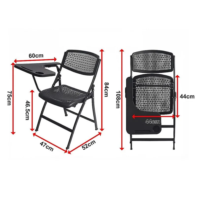 3pc Folding Lecture Chair with Table Top Training