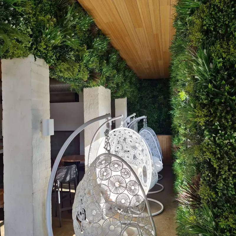 Luxury Lush Spring Recycled Vertical Garden / Green Wall UV Resistant Sample