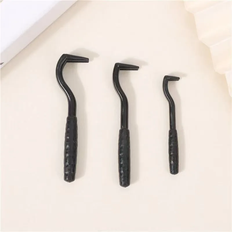 2-Pack Pet Tick Remover Tool Set – Small Medium Large Flea and Tick Hook Removers – Black
