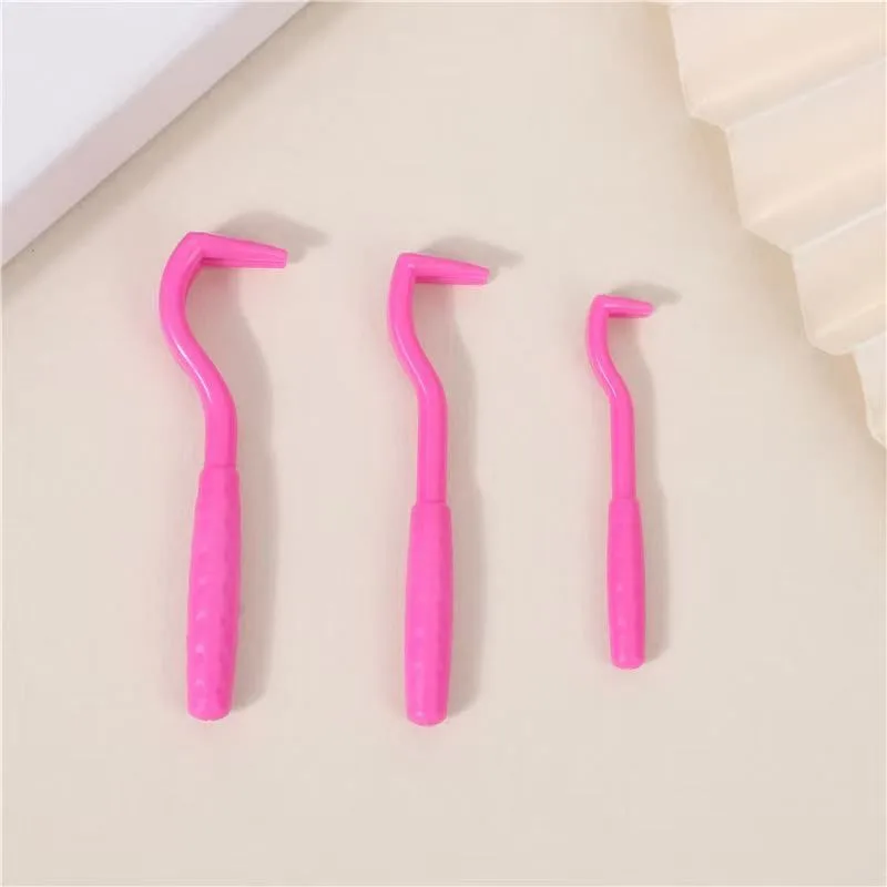 2-Pack Pet Tick Remover Tool Set – Small Medium Large Flea and Tick Hook Removers – Rose Red