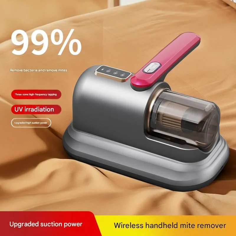 Wireless Mite Vacuum Cleaner with UV Light – High Suction Handheld Bed Dust Mite Remover – Green