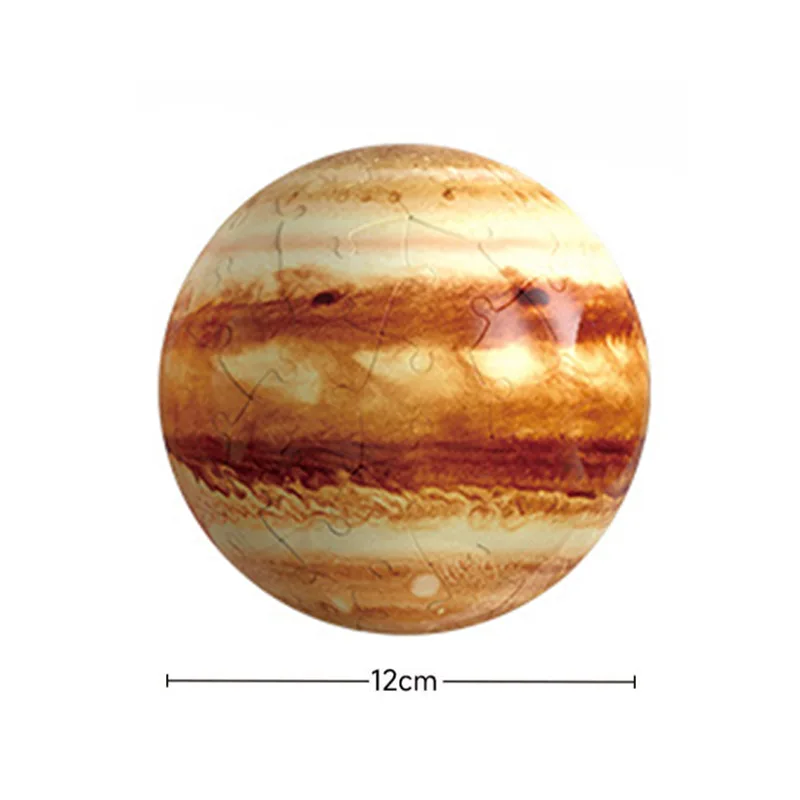 60 Piece 3D Jupiter Puzzle Ball – PVC Sphere Model , Educational Space Toy and Desktop Decor for  Student