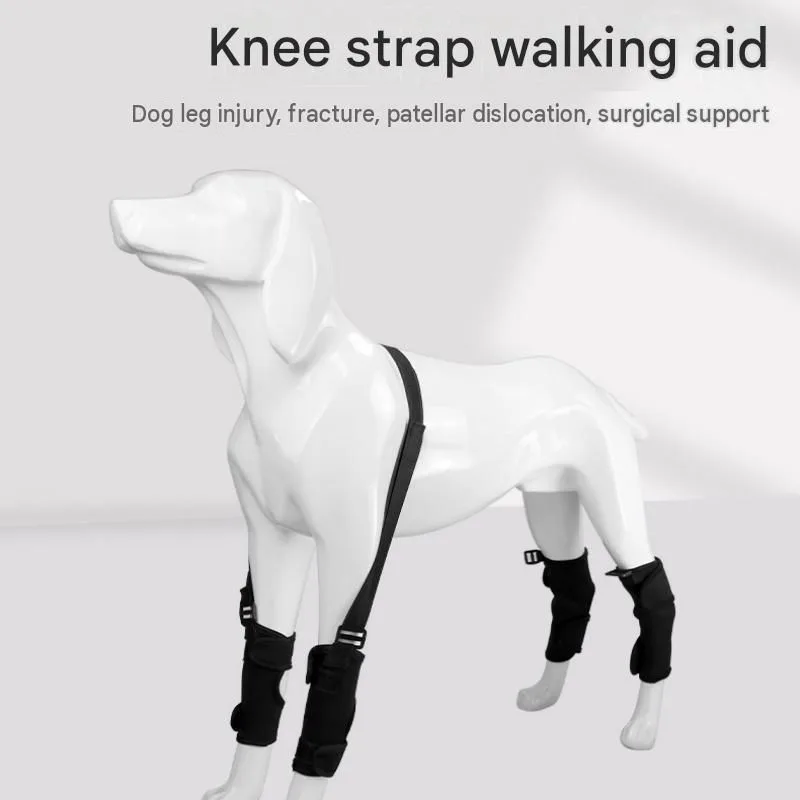 S Size Adjustable Dog Knee Brace set – Include front and hind legs Soft Neoprene Leg Support Sleeve with Elastic Straps, Anti-Lick Recovery Aid for Pets