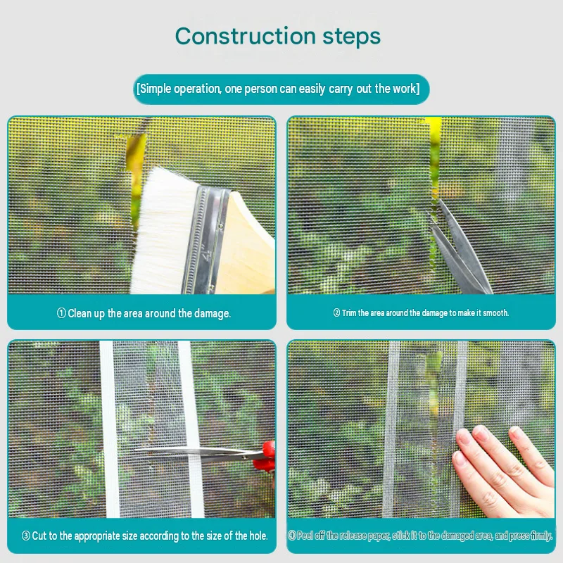3-pack Self-Adhesive Window Screen Repair Patch – 10cm Wide DIY Flyscreen Mesh Tape, Mosquito Netting Mending Roll, Insect Screen Fix Roll 5m