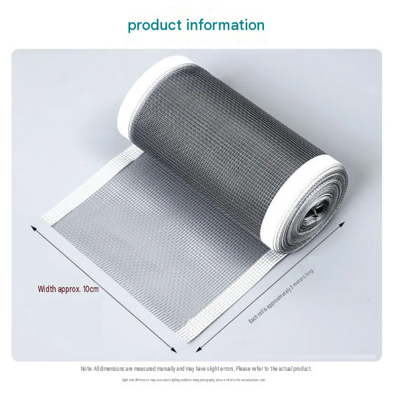 3-pack Self-Adhesive Window Screen Repair Patch – 10cm Wide DIY Flyscreen Mesh Tape, Mosquito Netting Mending Roll, Insect Screen Fix Roll 5m