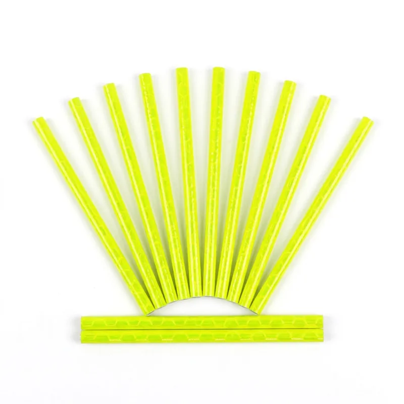 2-pack Reflective Bike Spoke Clips – ABS Snap-on Wheel Strips for Night Safety – Universal Fit for Road Bikes & Scooters – Yellow
