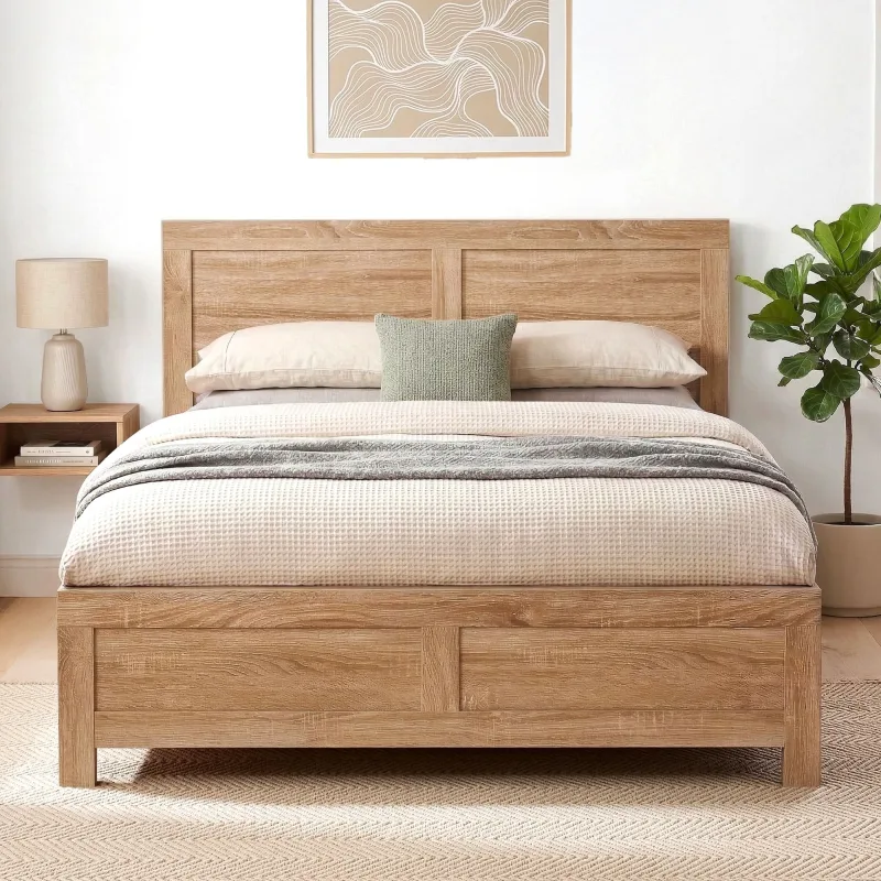 Artiss Single Bed Frame Wooden Bed Base Walnut Artiss Single Bed Frame Wooden Bed Base Walnut