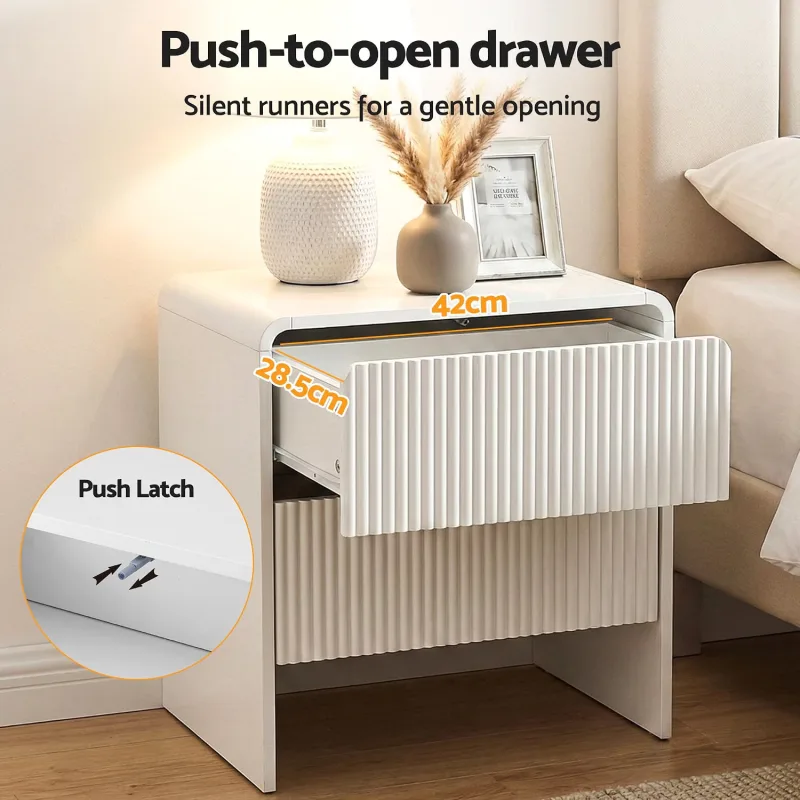 Artiss Queen Wooden Bed Frame and 2 Bedside Table Bedroom Furniture Set