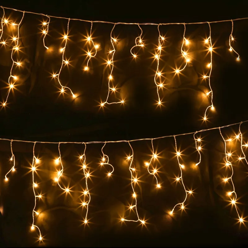20M Christmas Lights Icicle Light 800 LED Warm White Decor Jingle Jollys